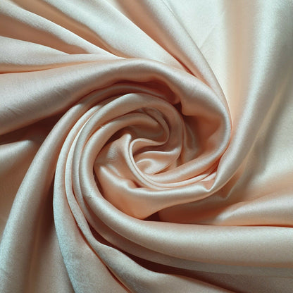 Satin Charmeuse Glossy Silky Polyester Fabric – 44" Wide – Bridal Dress, Craft & Event Material – 23m Bolt/Roll