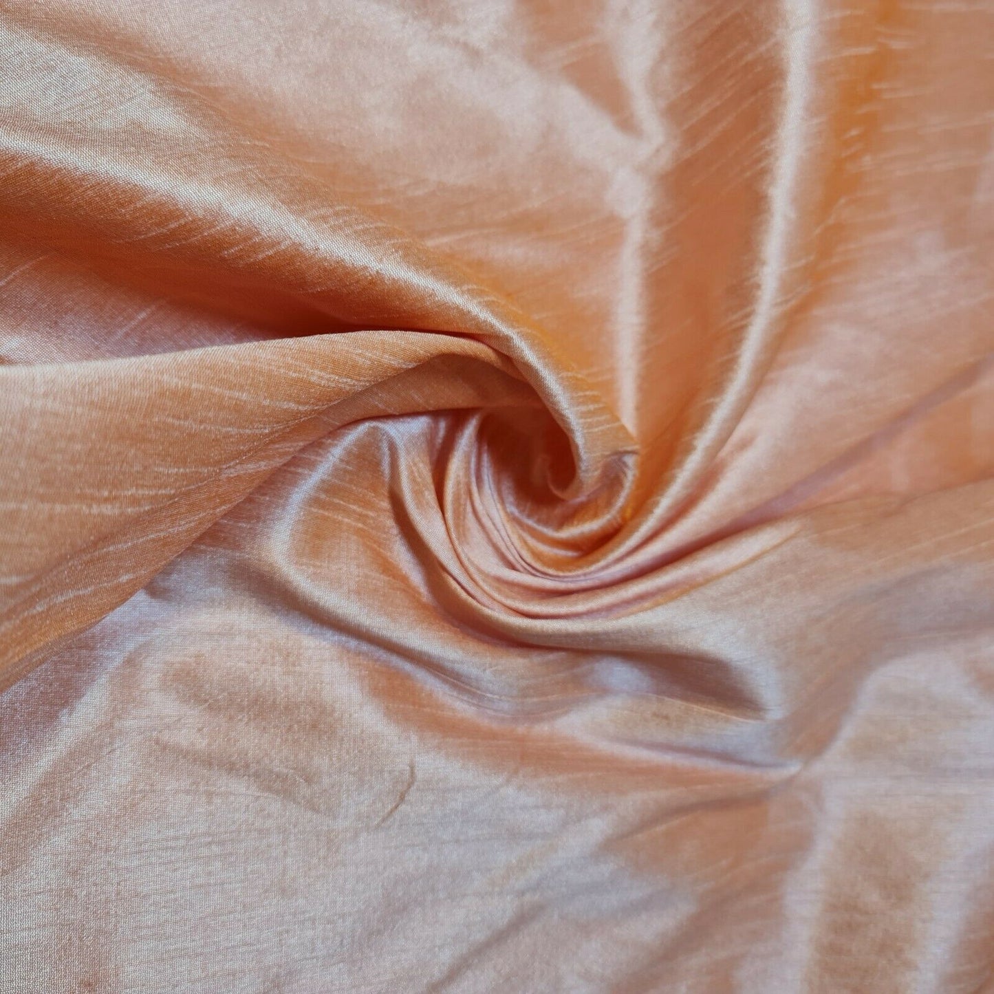 Plain Slub Faux Dupion Raw Silk Fabric – 100% Polyester – 44" Wide Upholstery, Bridal & Craft Material by the Metre