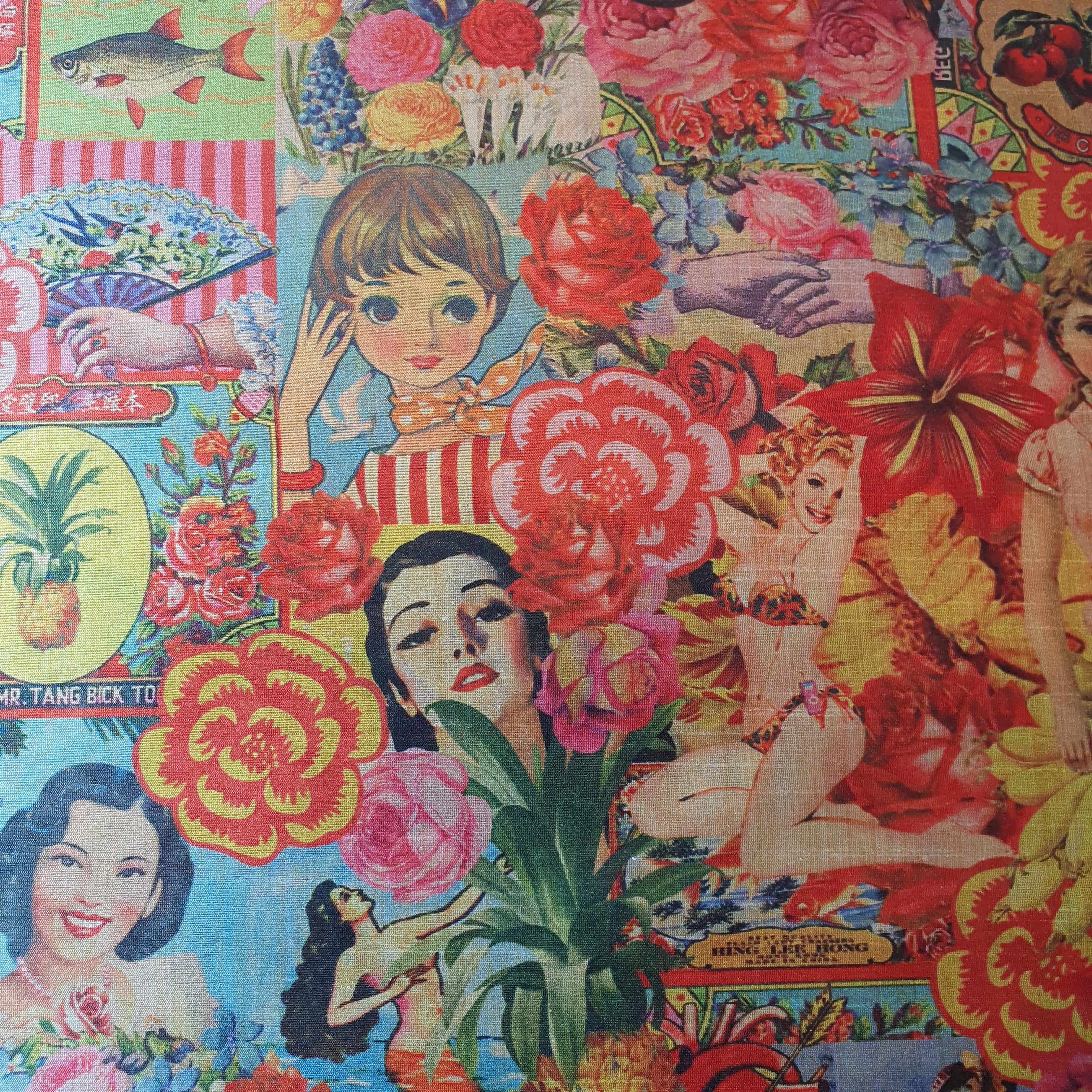 Polyester Faux Raw Silk Digital Print Fabric – 44