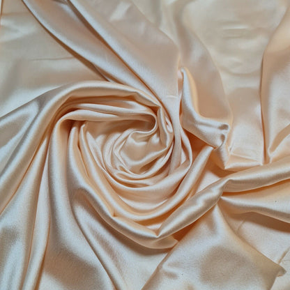 Satin Charmeuse Glossy Silky Polyester Fabric – 44" Wide – Bridal Dress, Craft & Event Material – 23m Bolt/Roll