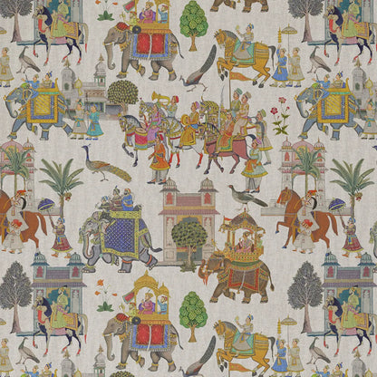European Produced Cotton Rich Linen Look Side-Matching Printed Panama Fabric | Digitally Printed 55" (140cm) Wide 205gsm Craft & Home Décor Material – Sold by the Meter
