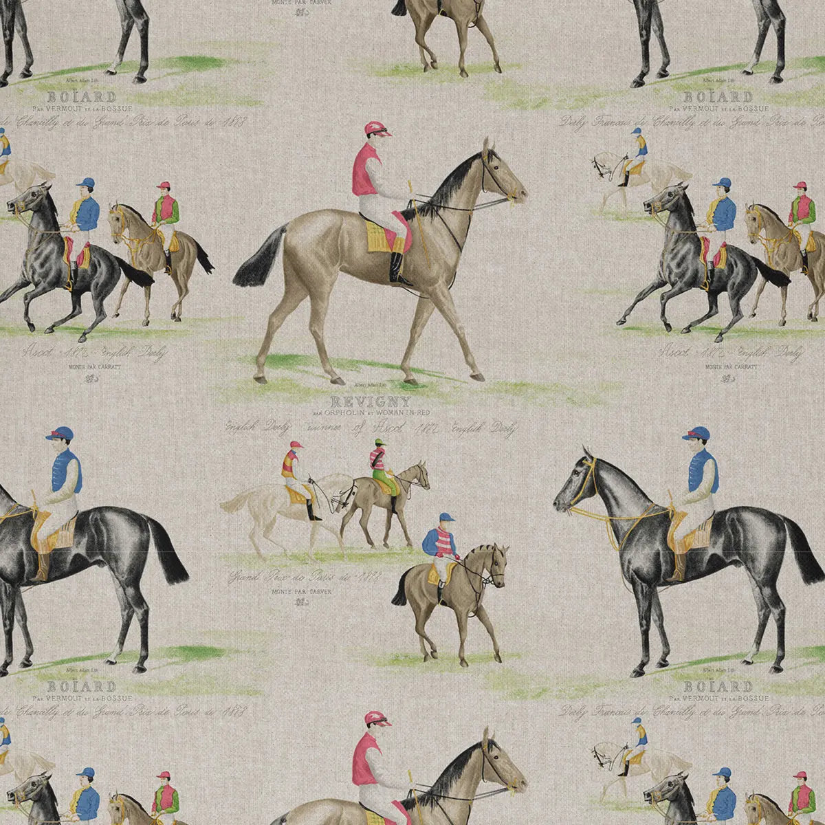 European Produced Cotton Rich Linen Look Side-Matching Printed Panama Fabric | Digitally Printed 55