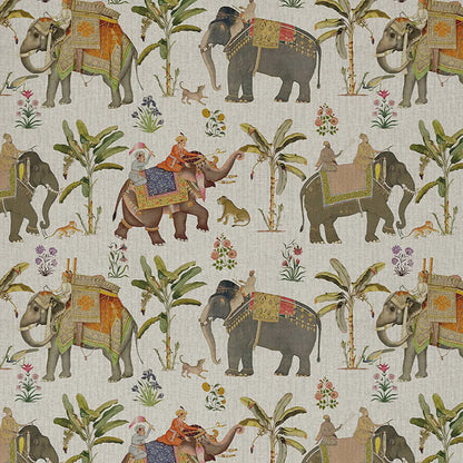 European Produced Cotton Rich Linen Look Side-Matching Printed Panama Fabric | Digitally Printed 55" (140cm) Wide 205gsm Craft & Home Décor Material – Sold by the Meter