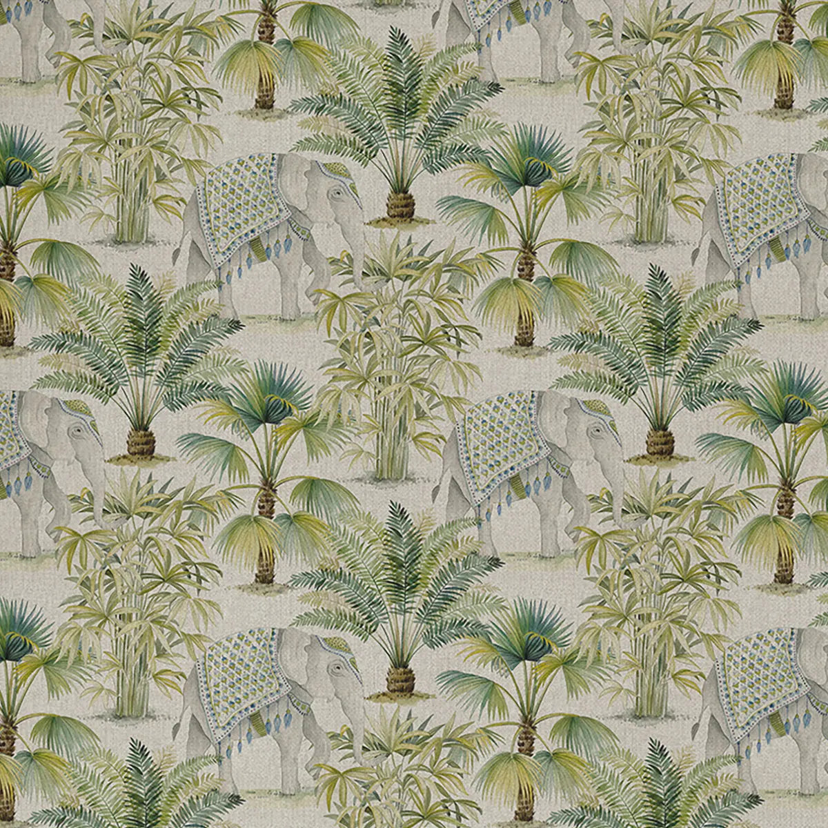 European Produced Cotton Rich Linen Look Side-Matching Printed Panama Fabric | Digitally Printed 55
