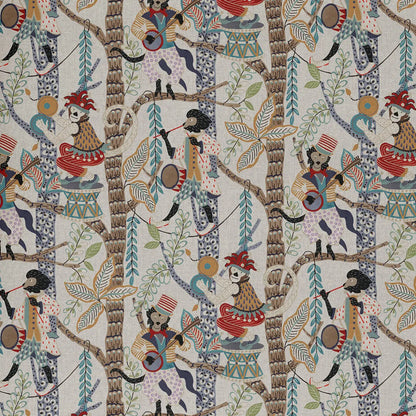European Produced Cotton Rich Linen Look Side-Matching Printed Panama Fabric | Digitally Printed 55" (140cm) Wide 205gsm Craft & Home Décor Material – Sold by the Meter