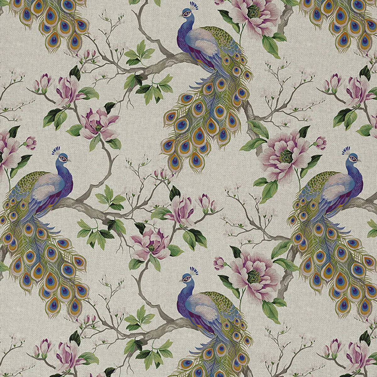 European Produced Cotton Rich Linen Look Side-Matching Printed Panama Fabric | Digitally Printed 55