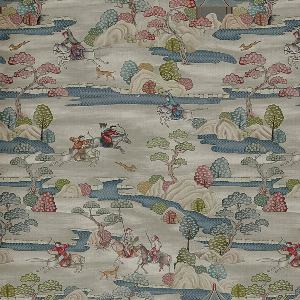 European Produced Cotton Rich Linen Look Side-Matching Printed Panama Fabric | Digitally Printed 55