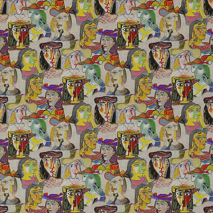 European Produced Cotton Rich Linen Look Side-Matching Printed Panama Fabric | Digitally Printed 55" (140cm) Wide 205gsm Craft & Home Décor Material – Sold by the Meter