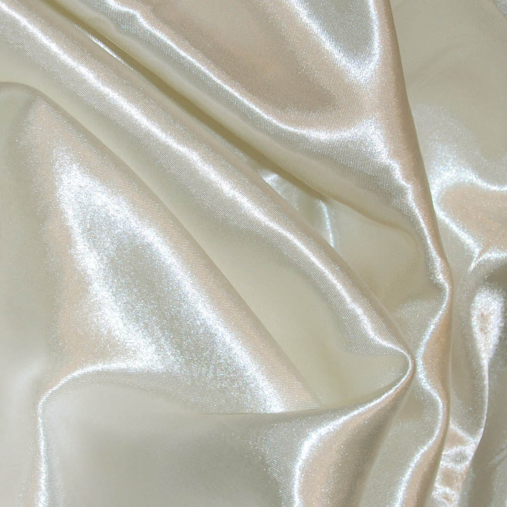 Luxury Poly Silk Satin Fabric | 58" (147cm) Wide Smooth Shiny Plain Material for Dressmaking, Crafts & Weddings – Sold by the Metre