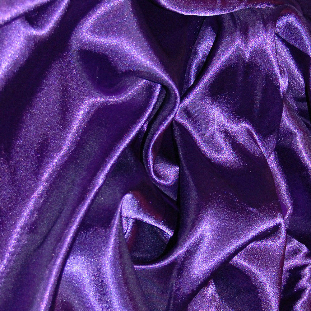 Luxury Poly Silk Satin Fabric | 58" (147cm) Wide Smooth Shiny Plain Material for Dressmaking, Crafts & Weddings – Sold by the Metre