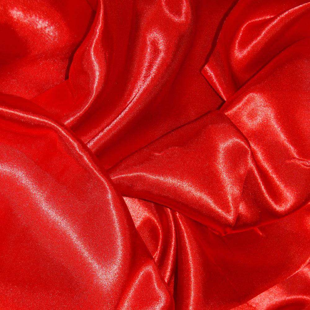 Luxury Poly Silk Satin Fabric | 58" (147cm) Wide Smooth Shiny Plain Material for Dressmaking, Crafts & Weddings – Sold by the Metre