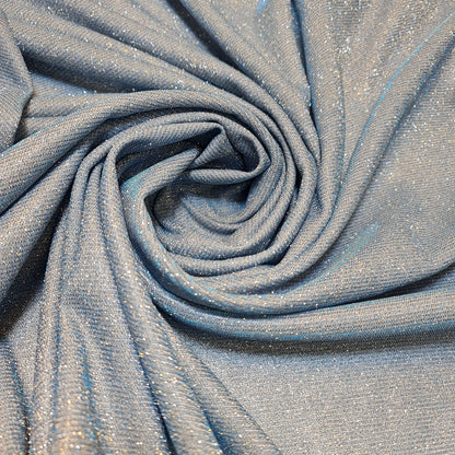 Shimmer Moonlight Stretch Glitter Nylon Fabric – 58" Wide Stardust Backdrop, Dress & Craft Material