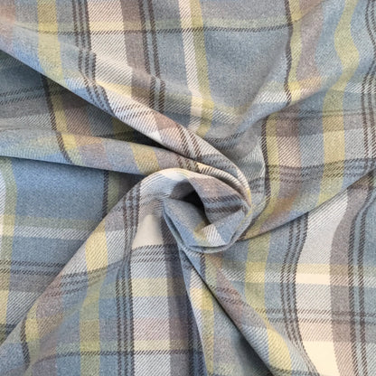 Luxury Weight Faux Wool Effect Tartan Fabric | Heavy 380gsm Upholstery & Coat Fabric 55" (140cm) Wide – Sold by the Meter