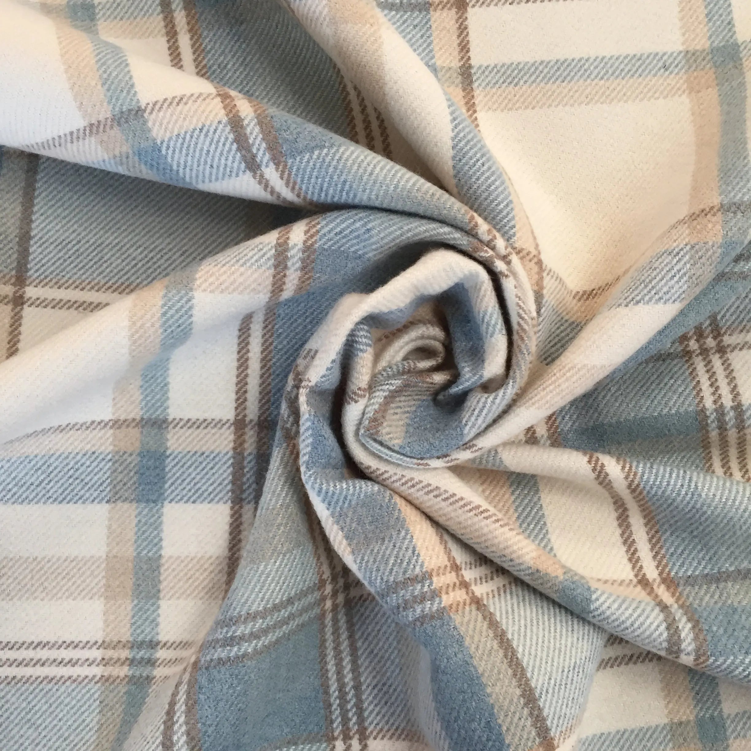 Luxury Weight Faux Wool Effect Tartan Fabric | Heavy 380gsm Upholstery & Coat Fabric 55