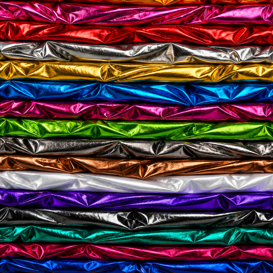 Stretchy Metallic Look Foil Jersey Fabric | Soft Shiny Jersey 58" (147cm) Wide Dance & Costume Fabric – Sold by the Meter
