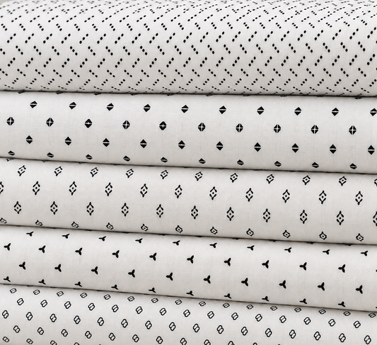 Geometric 100% Cotton Poplin Fabric | 58" Wide Printed Dressmaking, Quilting & Craft Fabric by the Metre