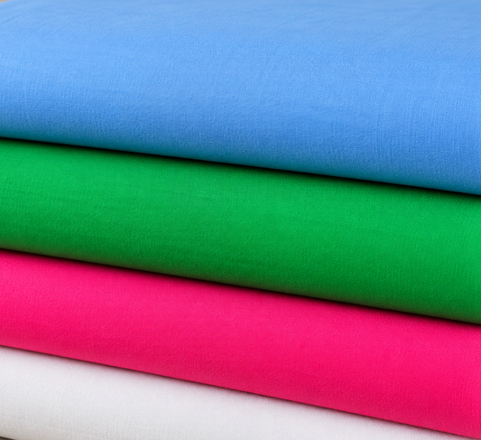 Plain Cotton Poplin Fabric Dress Craft Quilting Material 58" By The Meter