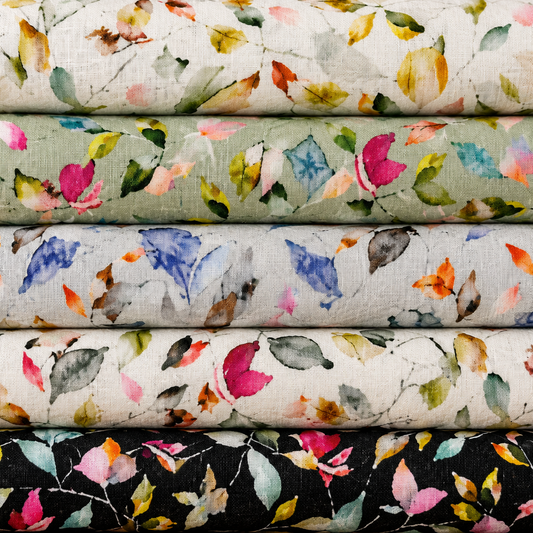 Washed 100% Linen Printed Fabric | Soft Premium Linen 54" (136cm) Wide – Sold by the Meter