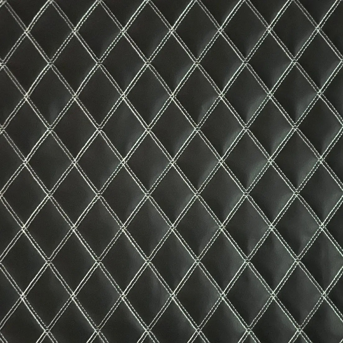 Upholstery Vinyl Leatherette Stitched Diamond Pattern | PVC 140cm Wide – Sold by the Meter