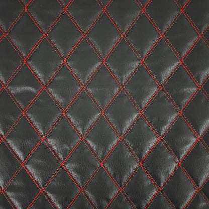 Upholstery Vinyl Leatherette Stitched Diamond Pattern | PVC 140cm Wide – Sold by the Meter