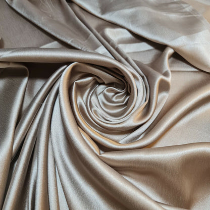 Satin Charmeuse Glossy Silky Polyester Fabric – 44" Wide – Bridal Dress, Craft & Event Material – 23m Bolt/Roll