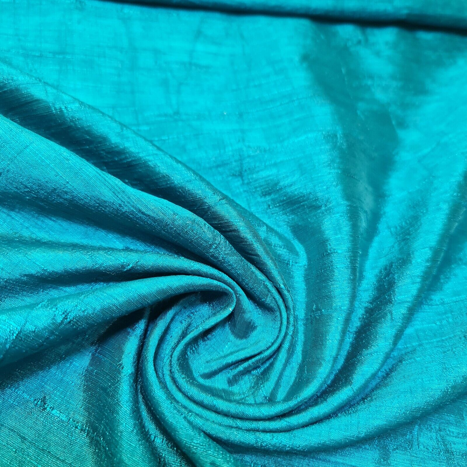 Plain Slub Faux Dupion Raw Silk Fabric – 100% Polyester – 44