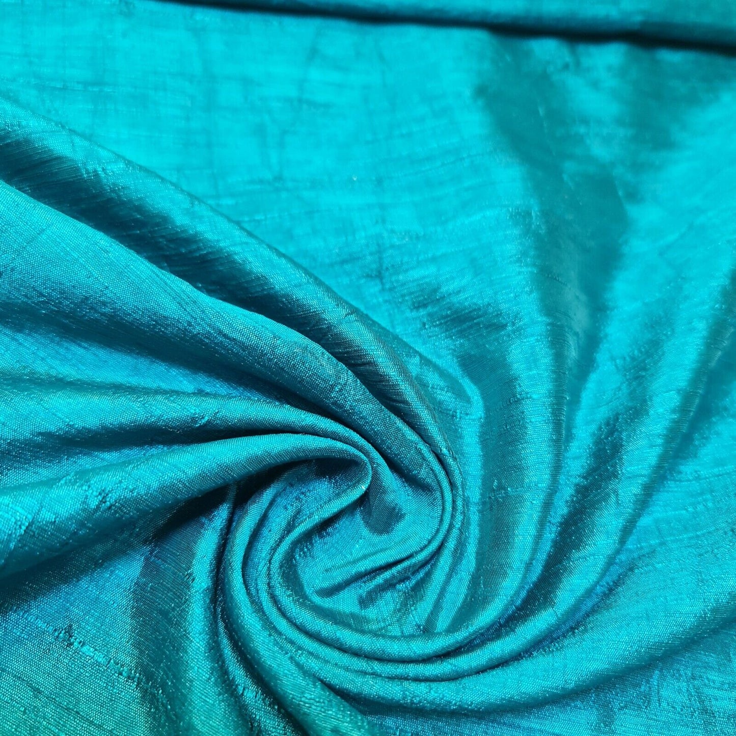 Plain Slub Faux Dupion Raw Silk Fabric – 100% Polyester – 44" Wide Upholstery, Bridal & Craft Material by the Metre