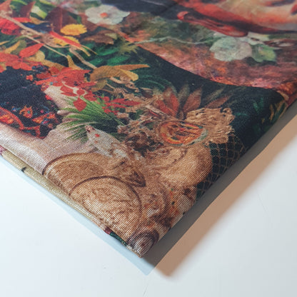 Polyester Faux Raw Silk Digital Print Fabric – 44" Wide Floral, Abstract & Frida Kahlo Inspired Dress, Craft & Quilting