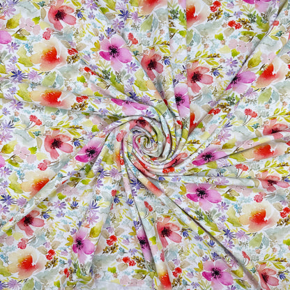 Digitally Printed Viscose Jersey Fabric | Soft Stretch Jersey 60" (150cm) Wide Dressmaking Fabric – Sold by the Meter