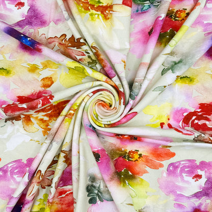 Digitally Printed Viscose Jersey Fabric | Soft Stretch Jersey 60" (150cm) Wide Dressmaking Fabric – Sold by the Meter