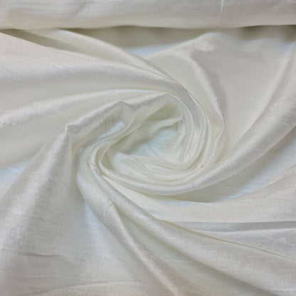 Plain Slub Faux Dupion Raw Silk Fabric – 100% Polyester – 44" Wide Upholstery, Bridal & Craft Material by the Metre