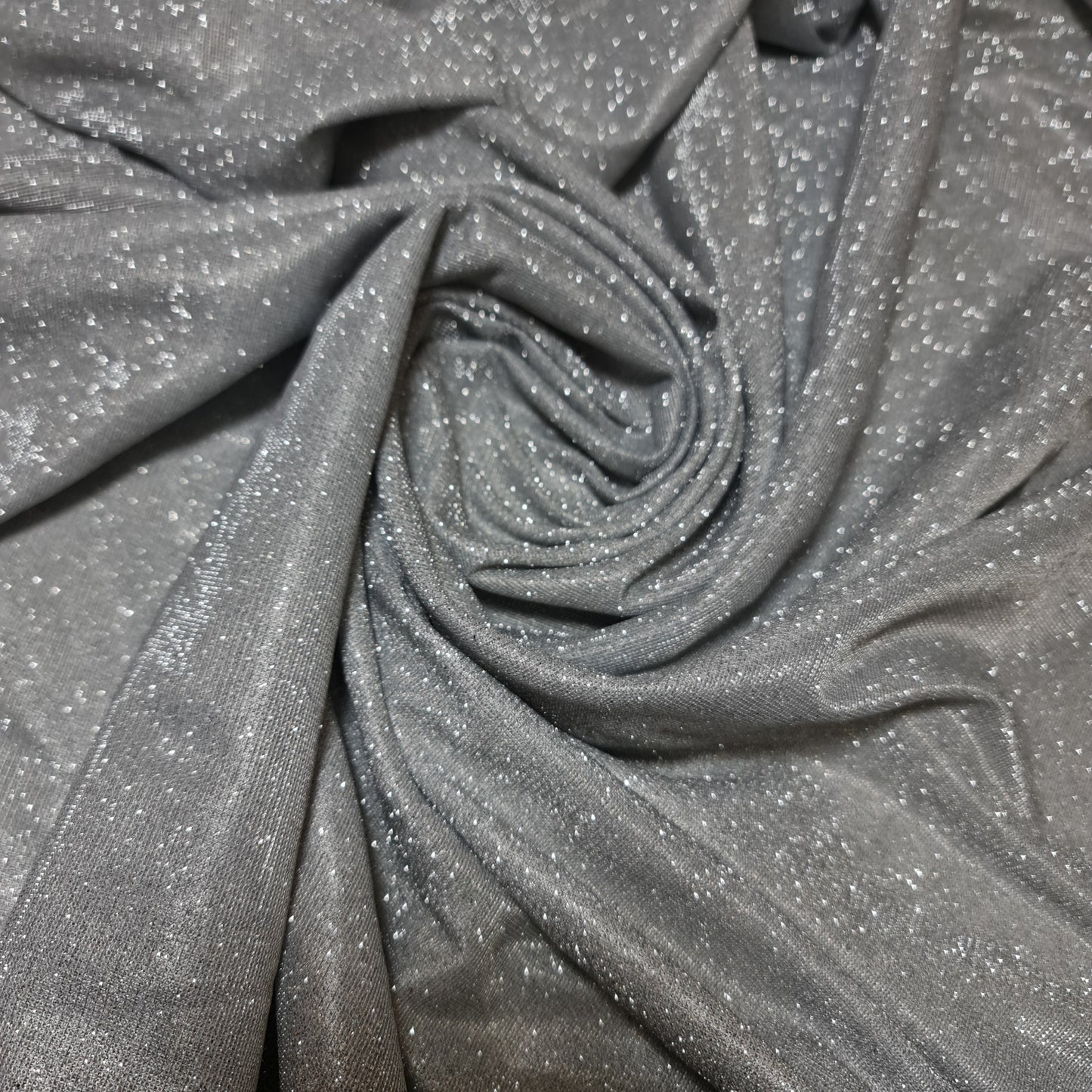 Shimmer Moonlight Stretch Glitter Nylon Fabric – 58" Wide Stardust Backdrop, Dress & Craft Material