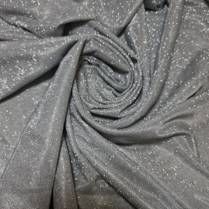 Shimmer Moonlight Stretch Glitter Nylon Fabric – 58" Wide Stardust Backdrop, Dress & Craft Material