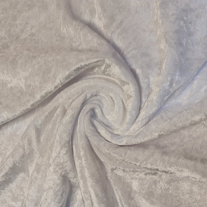 Crushed Velvet Stretch Velour Fabric – 58" Wide Plain Solid Colours Premium Material for Dresses, Crafts Projects