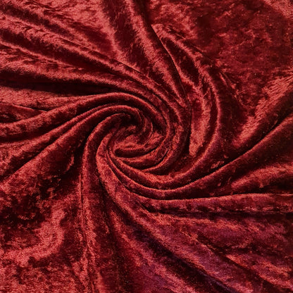 Crushed Velvet Stretch Velour Fabric – 58" Wide Plain Solid Colours Premium Material for Dresses, Crafts Projects