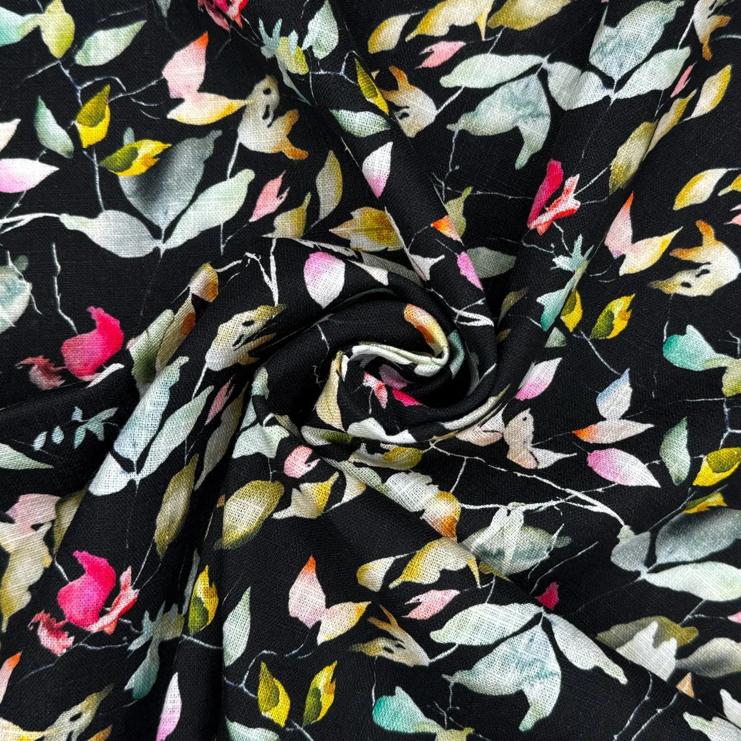 Washed 100% Linen Printed Fabric – Soft Premium Linen 54" (136cm) Wide | 10 Metre Folded Bolt