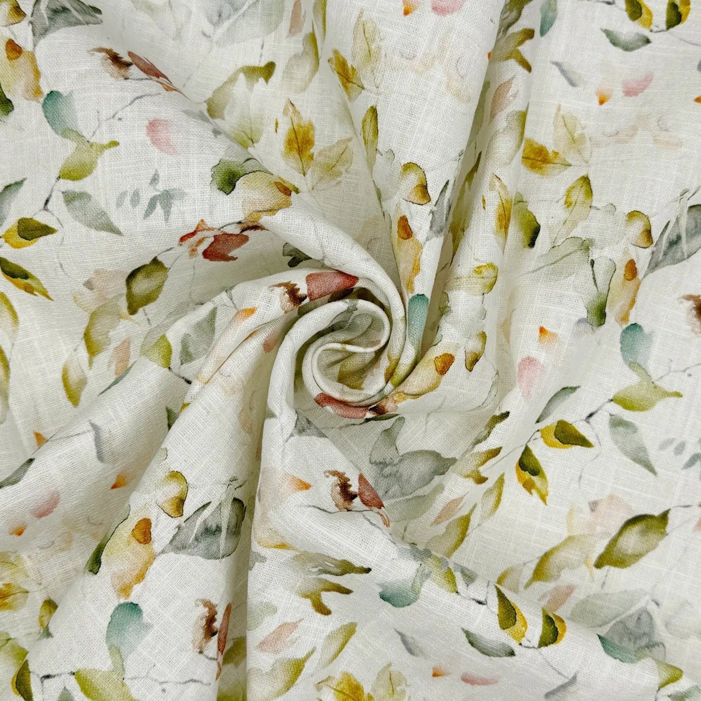 Washed 100% Linen Printed Fabric – Soft Premium Linen 54" (136cm) Wide | 10 Metre Folded Bolt