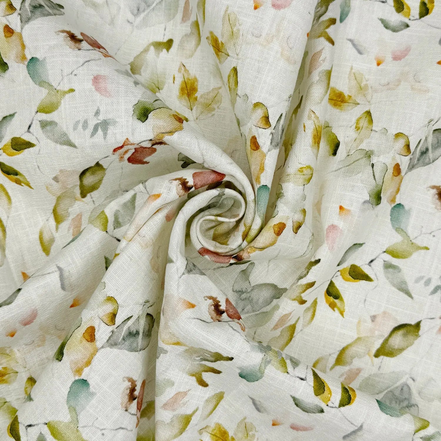 Washed 100% Linen Printed Fabric – Soft Premium Linen 54" (136cm) Wide | 10 Metre Folded Bolt