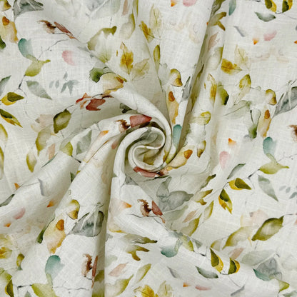 Washed 100% Linen Printed Fabric – Soft Premium Linen 54" (136cm) Wide | 10 Metre Folded Bolt