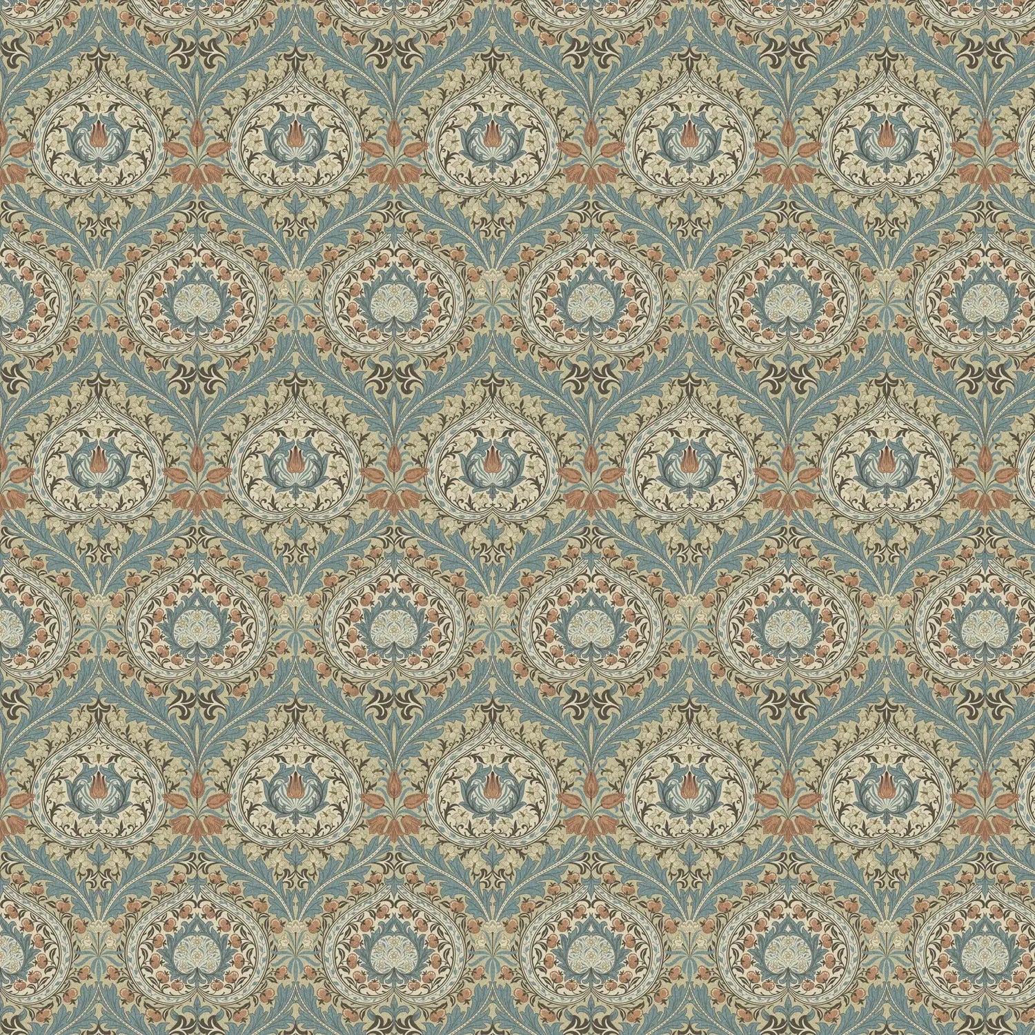 William Morris 100% Cotton Furnishing Weight Side-Matching Printed Panama Fabric | European Produced 55" (140cm) Wide 220gsm – Sold by the Meter