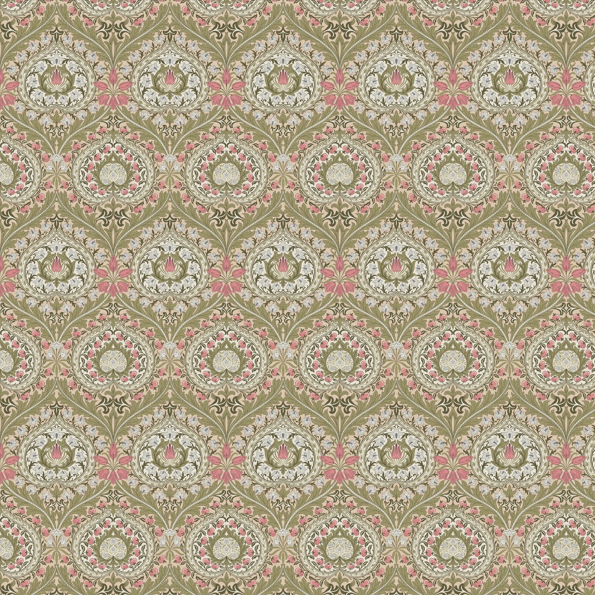 William Morris 100% Cotton Furnishing Weight Side-Matching Printed Panama Fabric | European Produced 55" (140cm) Wide 220gsm – Sold by the Meter