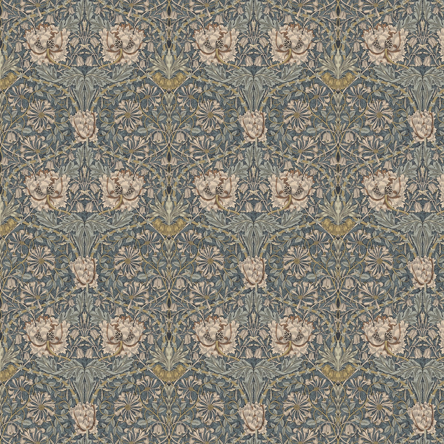 William Morris 100% Cotton Furnishing Weight Side-Matching Printed Panama Fabric | European Produced 55" (140cm) Wide 220gsm – Sold by the Meter