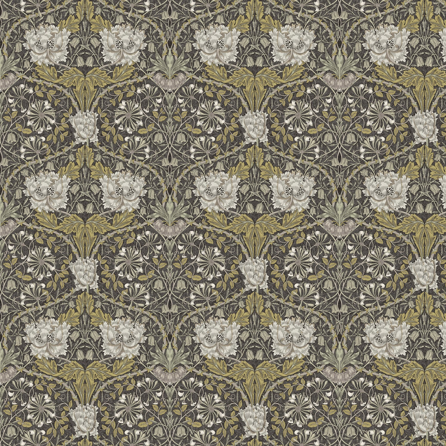 William Morris 100% Cotton Furnishing Weight Side-Matching Printed Panama Fabric | European Produced 55