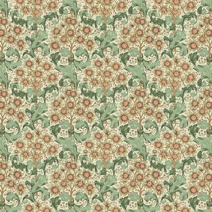 William Morris 100% Cotton Furnishing Weight Side-Matching Printed Panama Fabric | European Produced 55" (140cm) Wide 220gsm – Sold by the Meter