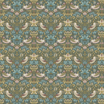 William Morris 100% Cotton Furnishing Weight Side-Matching Printed Panama Fabric | European Produced 55" (140cm) Wide 220gsm – Sold by the Meter