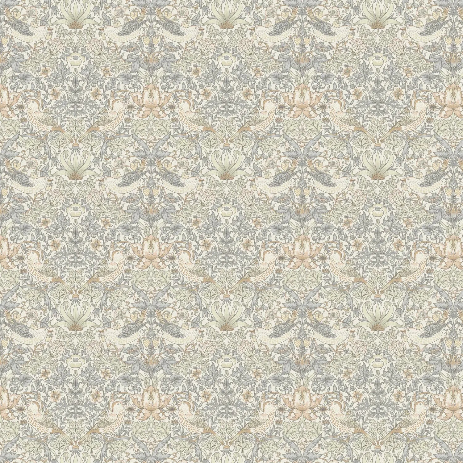 William Morris 100% Cotton Furnishing Weight Side-Matching Printed Panama Fabric | European Produced 55" (140cm) Wide 220gsm – Sold by the Meter