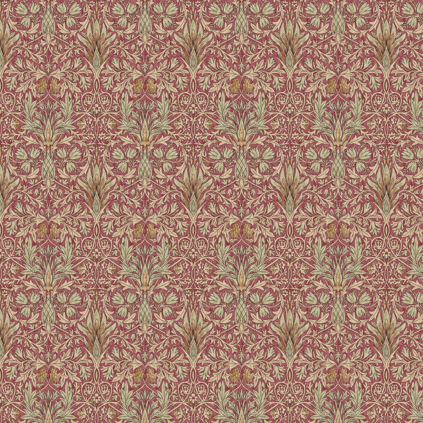 William Morris 100% Cotton Furnishing Weight Side-Matching Printed Panama Fabric | European Produced 55" (140cm) Wide 220gsm – Sold by the Meter