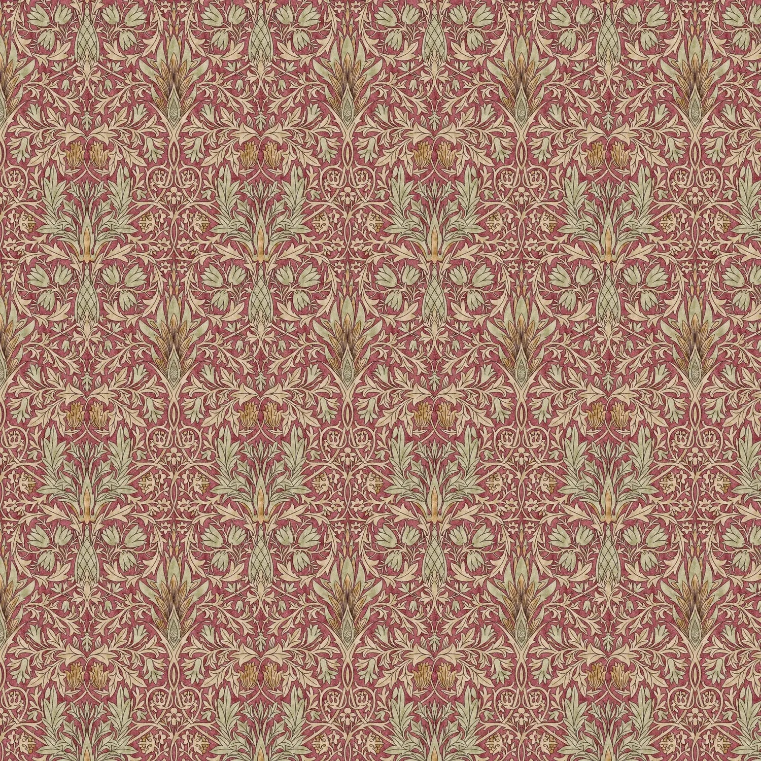 William Morris 100% Cotton Furnishing Weight Side-Matching Printed Panama Fabric | European Produced 55" (140cm) Wide 220gsm – Sold by the Meter