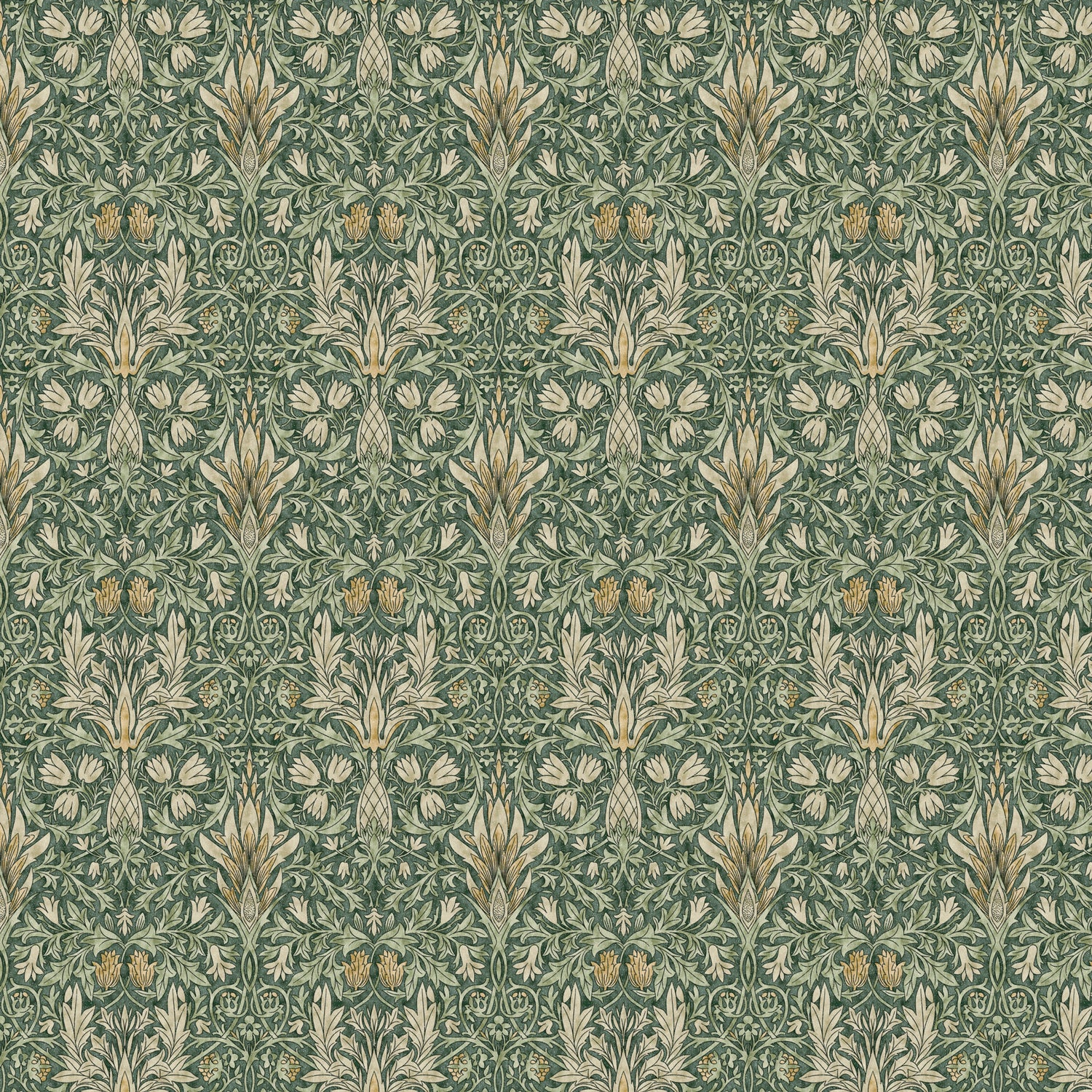 William Morris 100% Cotton Furnishing Weight Side-Matching Printed Panama Fabric | European Produced 55