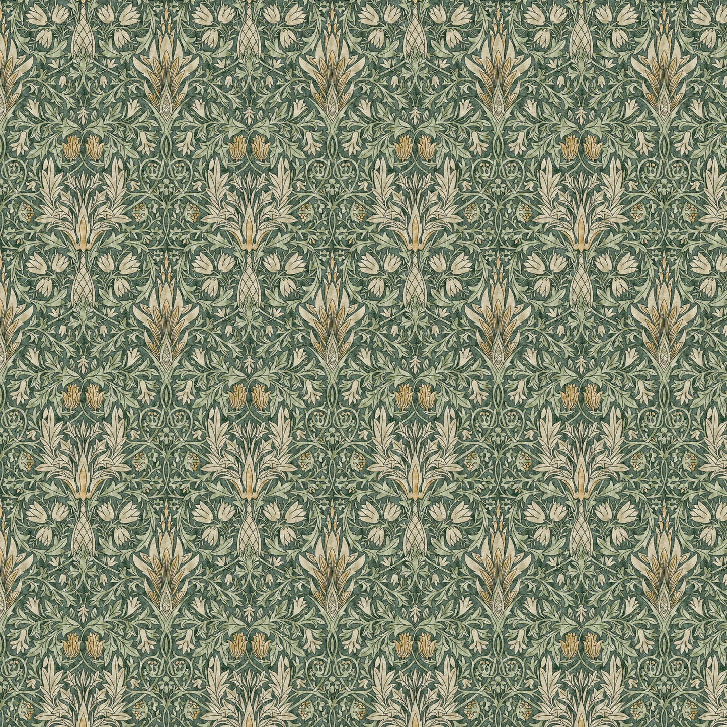 William Morris 100% Cotton Furnishing Weight Side-Matching Printed Panama Fabric | European Produced 55" (140cm) Wide 220gsm – Sold by the Meter